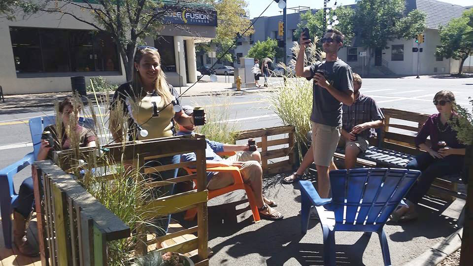 Norris Design created a parklet at 11th and Bannock. Photo Madeline