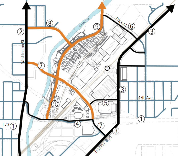 The orange lines represent new streets. Image: Community Planning and Development.