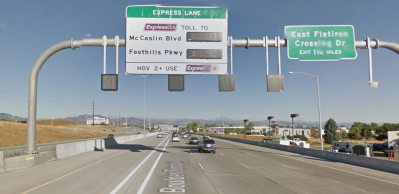 If you're concerned about congestion, managed lanes, like the ones on U.S. 36, make sense. Image: Google Maps