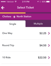 The same company that makes the MBTA's mobile ticketing app in Boston, above, has essentially won the contract to develop a system for Denver.