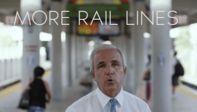 A re-election campaign ad last year for Miami-Dade County Mayor Carlos Gimenez promised "more rail lines." Now, he seems more enamored with self-driving cars. Image: Carlos Gimenez/YouTube