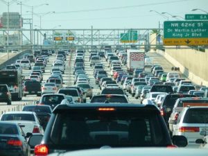 Transportation planners are still saying highway projects will reduce congestion, when research shows they generate more traffic. Photo: B137/Wikimedia Commons