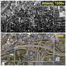 This area of Atlanta, south of downtown, was nearly completely obliterated by highway construction. Photo:  ThreadATL