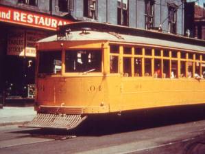 The last electric streetcar, owned by the Denver Tramway Company, in existence. Photo: Denver Public Library Western History Digital Collection