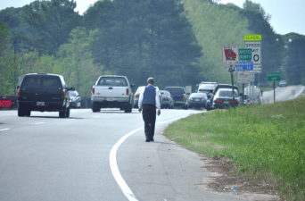 Georgia DOT forfeited more than $4 million in federal funds earmarked for biking and walking that could have been used to improve safety on roads like this.  Transportation for America/Flickr