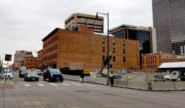 There's room on Blake Street for a temporary pedestrian walkway, but no policy to make it happen. Photo: Jill Locantore