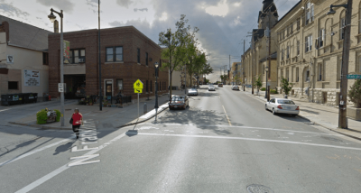 Few motorists yield to pedestrians at crossings like this one at East Brady Street and North Franklin Place in Milwaukee. Image: Google Street View