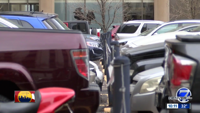 A parking lot across the street from Union Station, Denver's transit hub. Photo: David Sachs
