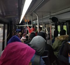 An overcrowded Cincinnati bus. Photo: Cam Hardy