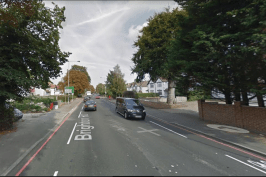 Brighton Road, London, after the removal of the centerlines. Data from three roads studied suggested an average nominal speed reduction of 6.9 mph. Photo: Transport for London