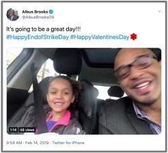 A screen shot of a tweet where Councilman Brooks posted a video he made while driving.