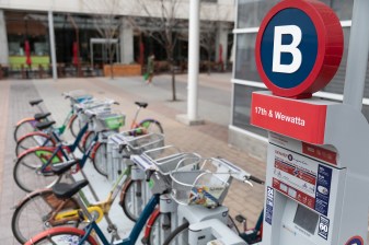 Photo a B-Cycle station at Union Station