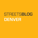 The words "Streetsblog Denver" on orange background