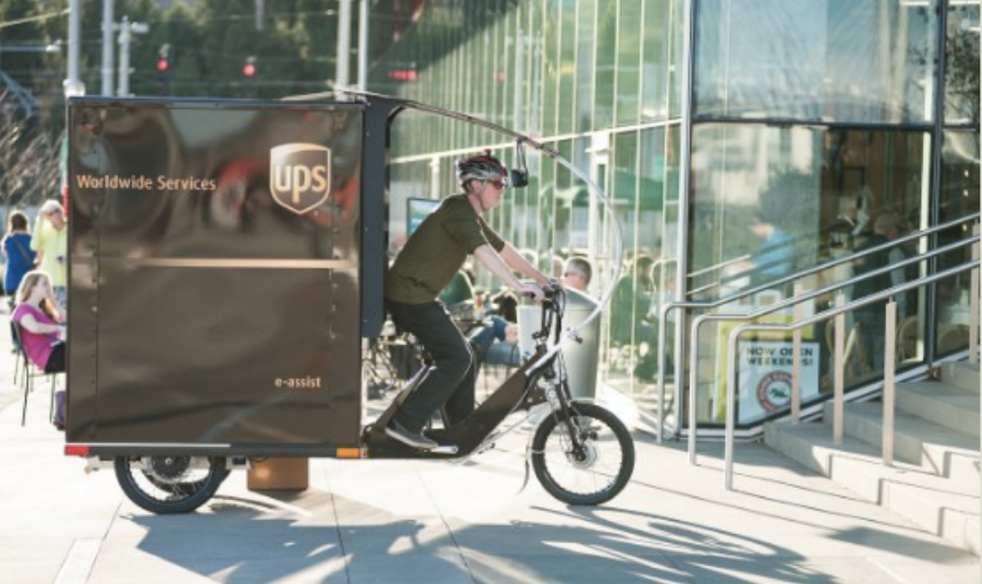 UPS Begins Delivering Packages via E-Trike in Portland