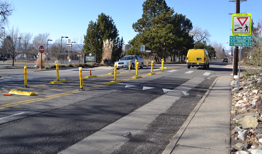 Eyes on the Street: Denver Public Works Tests Traffic-Calming on 26th Avenue