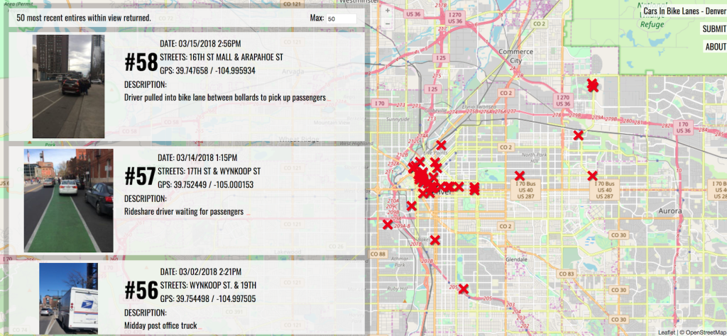 Report Drivers and Anything Else Blocking Denver Bike Lanes at This New Website