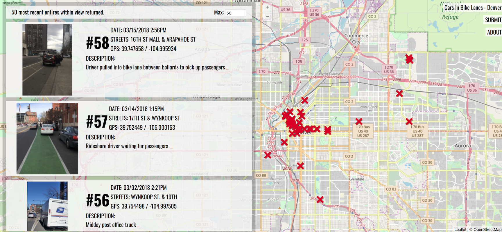 Report Drivers and Anything Else Blocking Denver Bike Lanes at This New Website