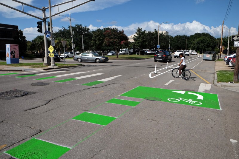 New Orleans Gets Protected Bike Lanes Almost Overnight