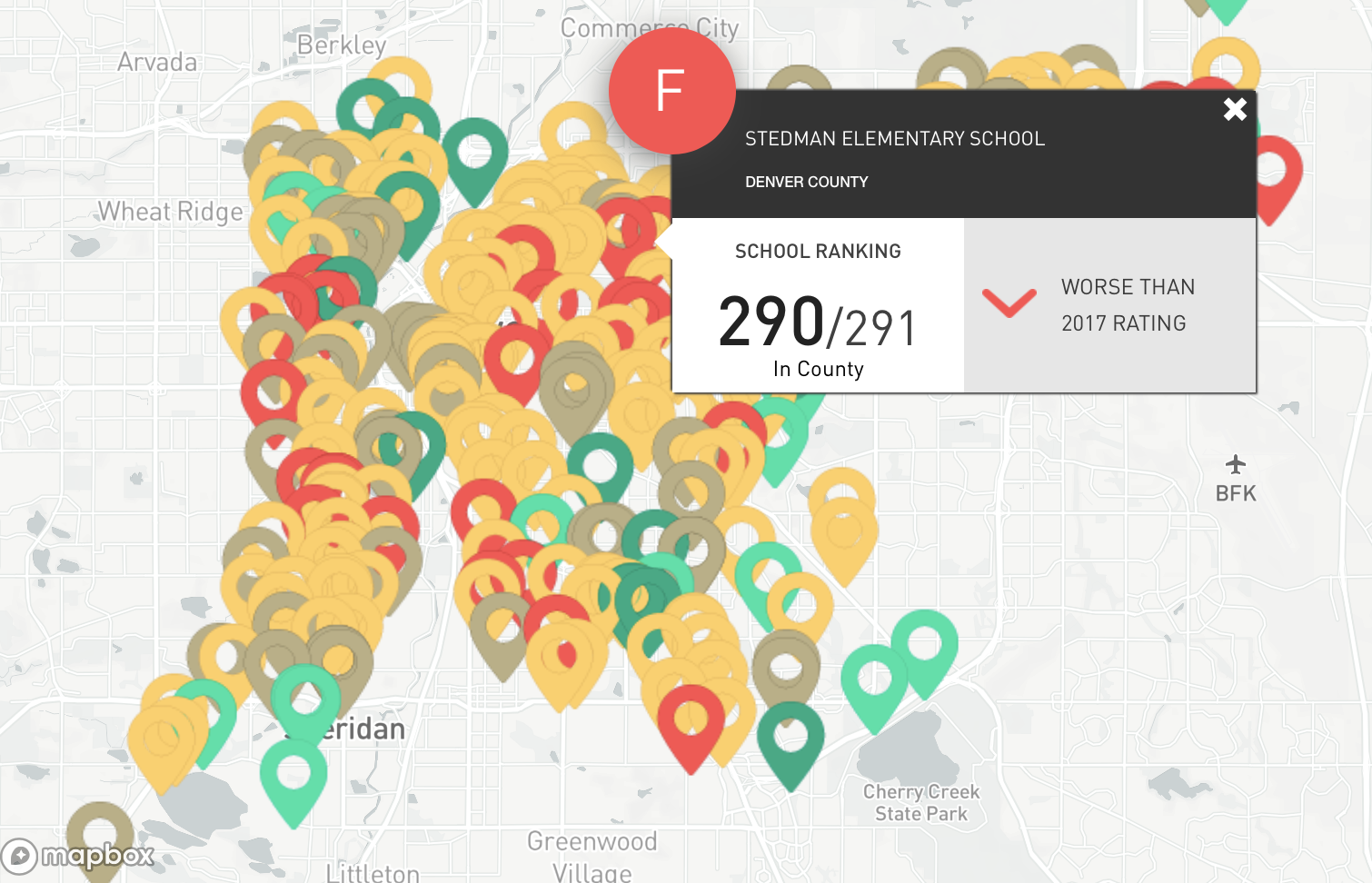 The Denver Schools with the Worst Report Cards for Driving Behavior