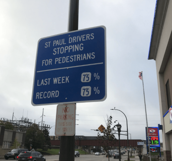To Get Drivers to Yield to Pedestrians, St. Paul is Using Psychological Tricks