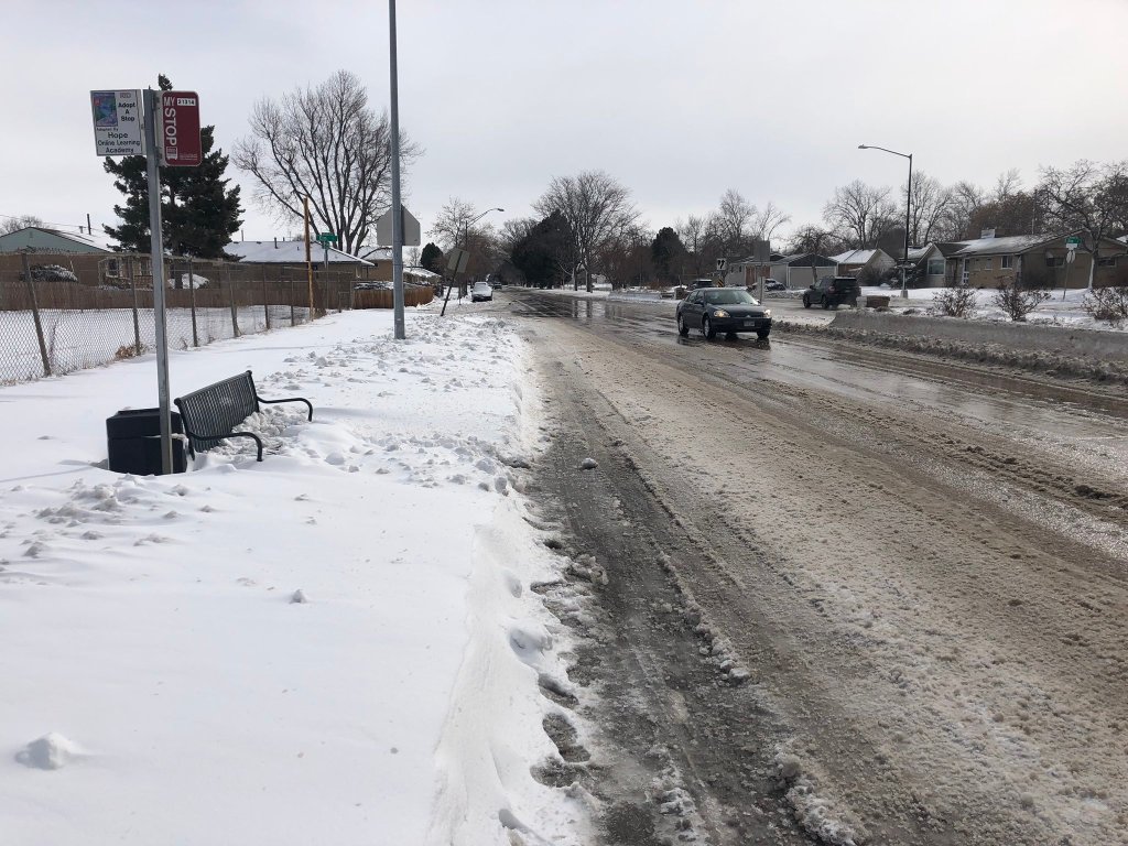 Snow Removal: Denver Bus Riders Get Slush and Road Spray — but Few Bus Shelters