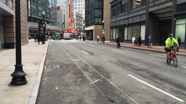 Boston Installing More Dedicated Lanes for Bikes and Buses Downtown