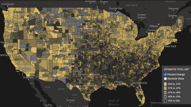 DATA DUMP: Total Driving is Down in All Major U.S. Cities